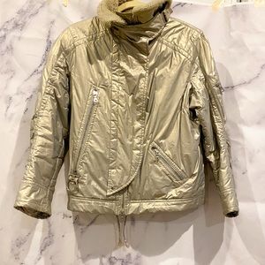 PRADA MILANO Silver Puffer Winter Coat